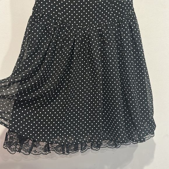 Dolls kill women’s Davonne Polka-Dot Print Mini Dress black white size small new - Picture 6 of 9